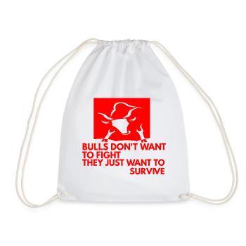 Against bullfighting animal rights activists - Drawstring Bag - white - Front