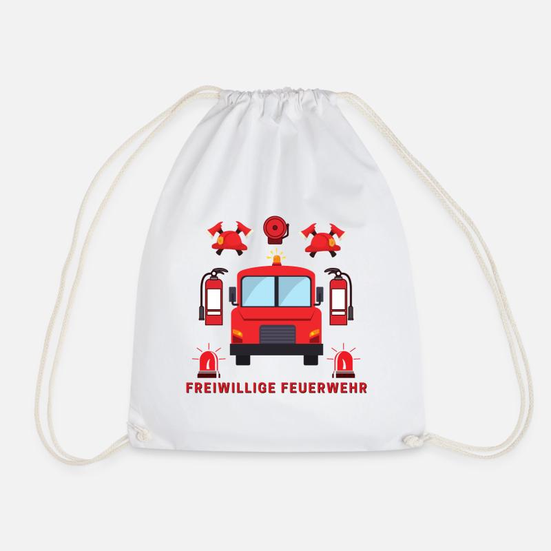 Volunteer Fire Brigade Firefighter (gift idea) - Drawstring Bag - white