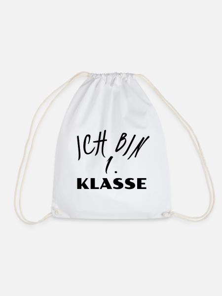 Ich bin 1. Klasse - Turnbeutel - Weiß