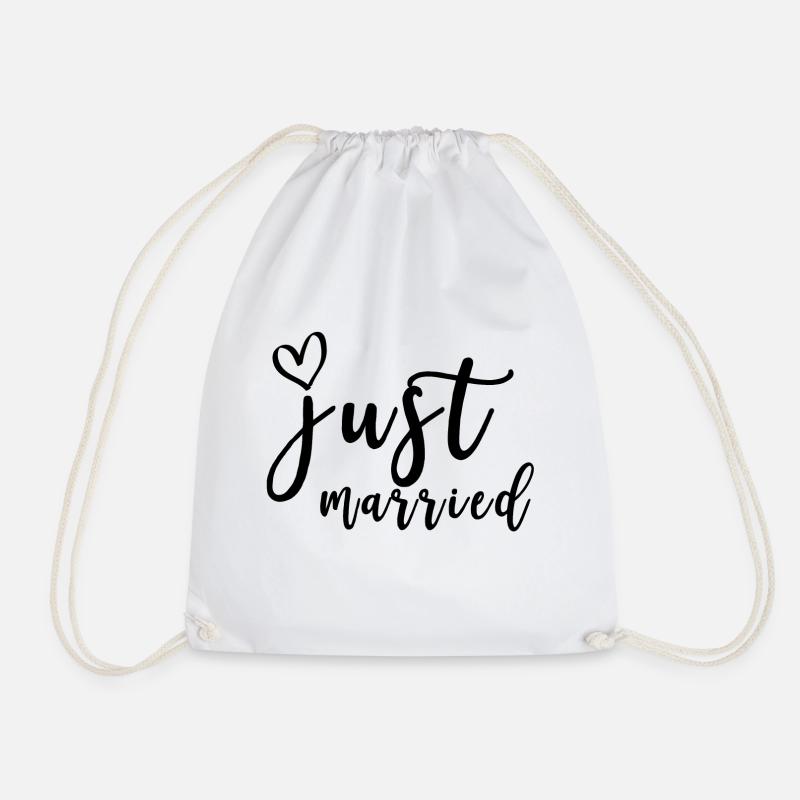 just married Geschenk - Turnbeutel - Weiß