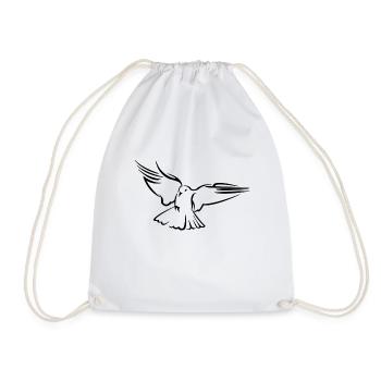 Dove - Drawstring Bag - white - Front