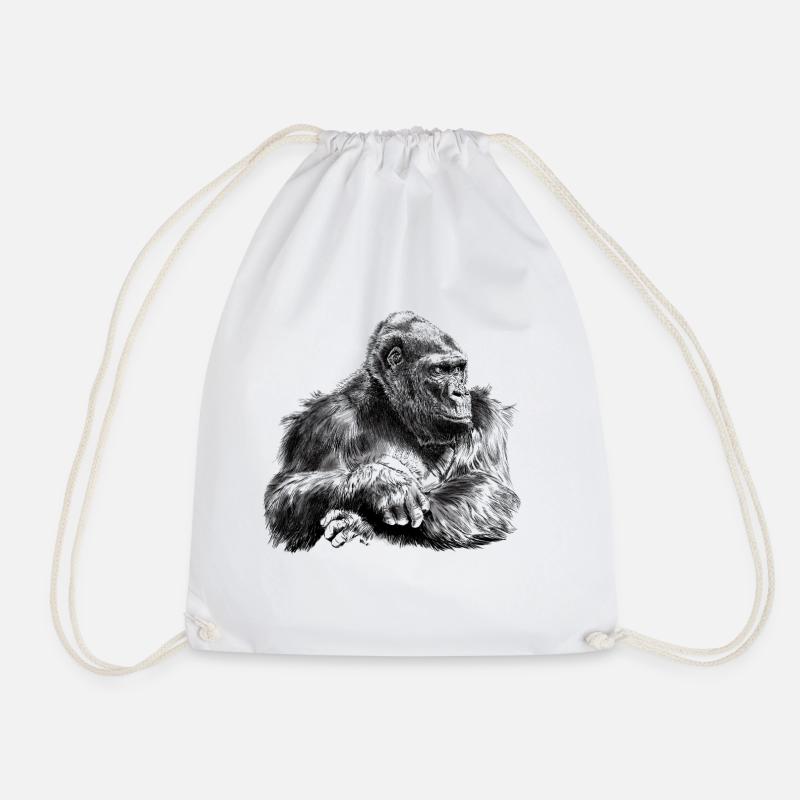 Gorilla - Turnbeutel - Weiß