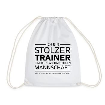 Ich bin Stolzer Trainer Manschaft Geschenk - Turnbeutel - Weiß - Vorne