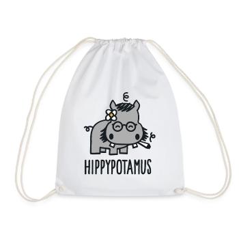 Hippypotamus - Turnbeutel - Weiß - Vorne