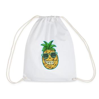 Ananas - Turnbeutel - Weiß - Vorne