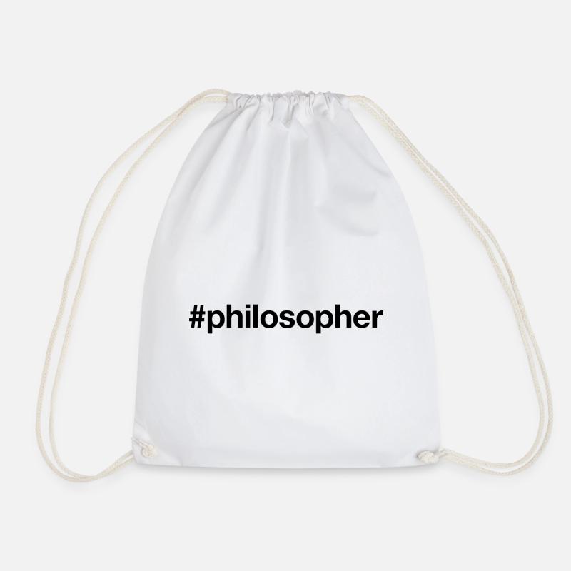 PHILOSOPHER - Drawstring Bag - white