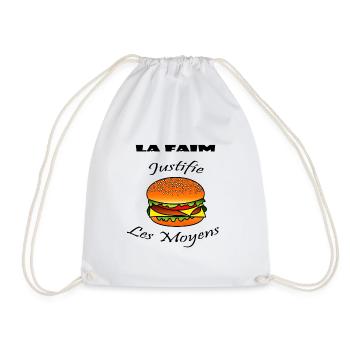 La Faim justifie les Moyens - Hamburger - Sac de sport léger - blanc - Devant