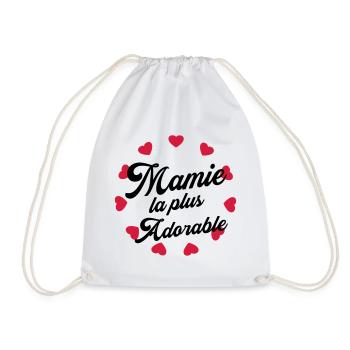 Mamie / Mamy / Grand Mere / Grand-Mère / Bébé - Sac de sport léger - blanc - Devant