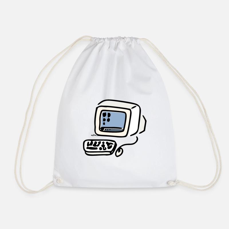 Cathodic Computer - Drawstring Bag - white