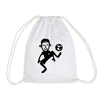 Joueur de football kicker football jeu drôle - Sac de sport léger - blanc - Devant