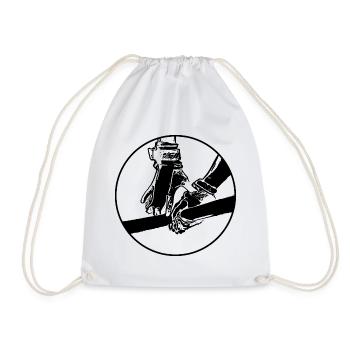 Sports Parallel bars Athletics Gymnastics - Drawstring Bag - white - Front