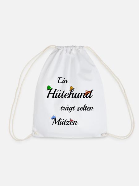 Ein Hütehund trägt selten Mützen - Turnbeutel - Weiß