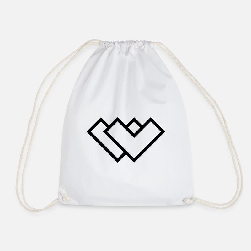 W - Logo - Turnbeutel - Weiß