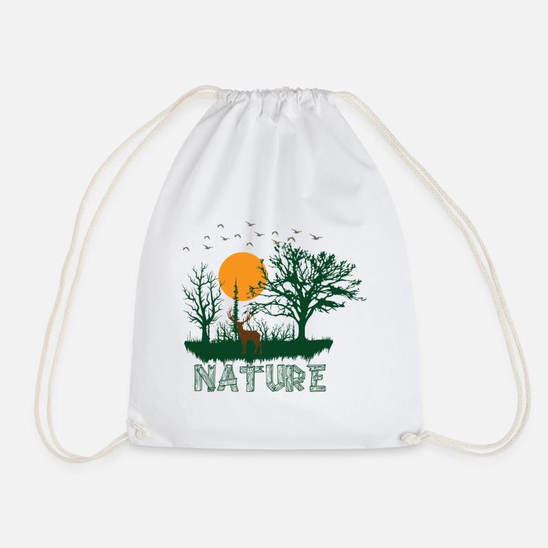 nature - Drawstring Bag - white