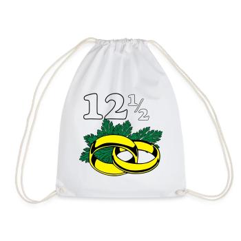 Parsley Wedding , 12,5 Years Wedding Anniversary (25) - Drawstring Bag - white - Front