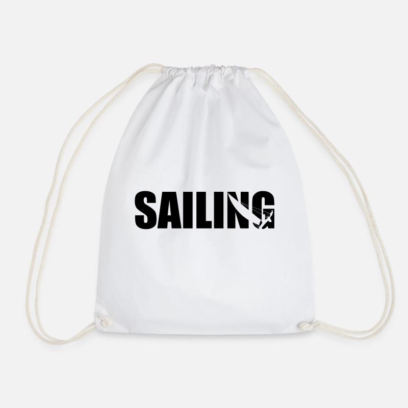 Sailing Katamaran Trapez Segeln - Turnbeutel - Weiß