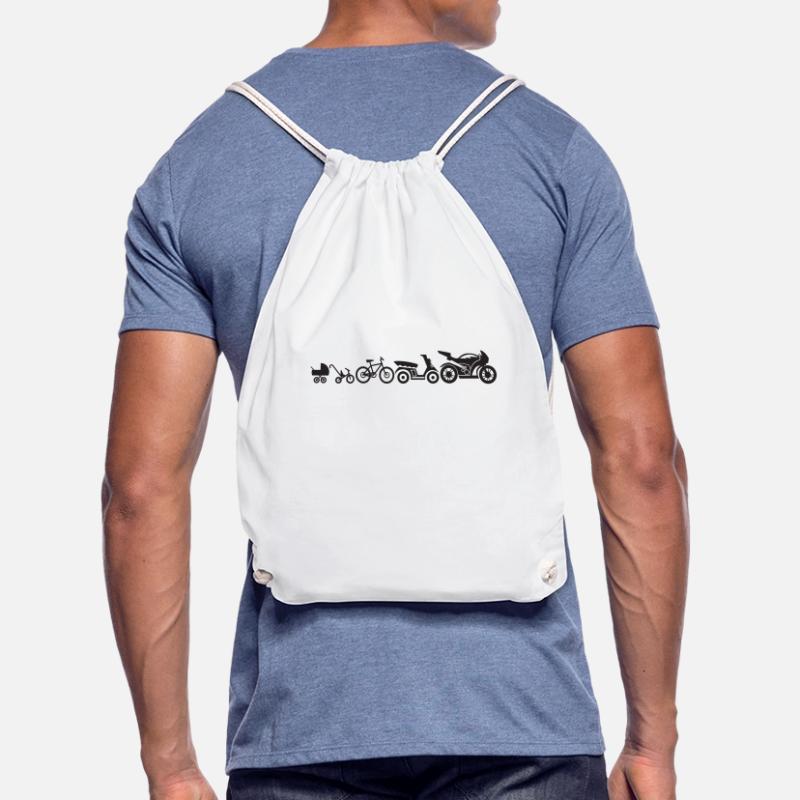 Motorcycle Evolution Development Motorcycles Funny Drawstring Bag