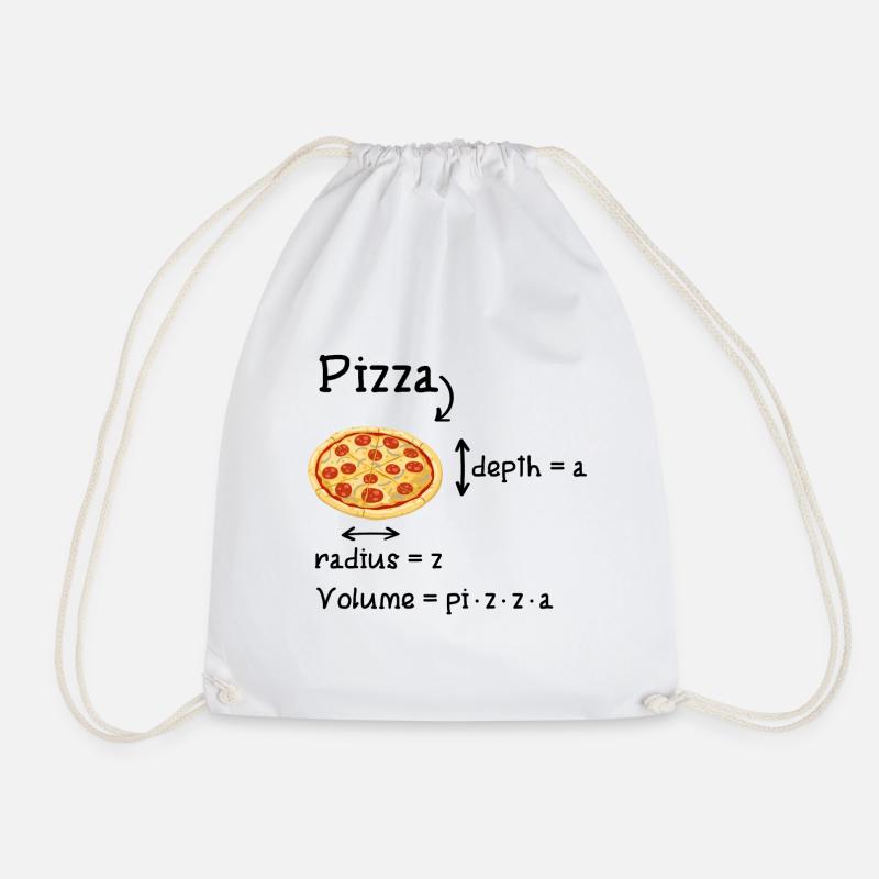 Pizza Pi math formula gift - Drawstring Bag - white