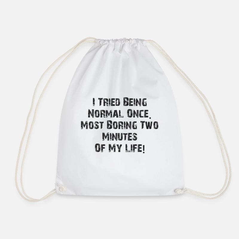 ADHD - Drawstring Bag - white