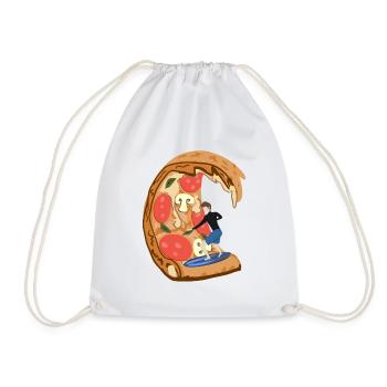 Surfeur de pizza - Sac de sport léger - blanc - Devant