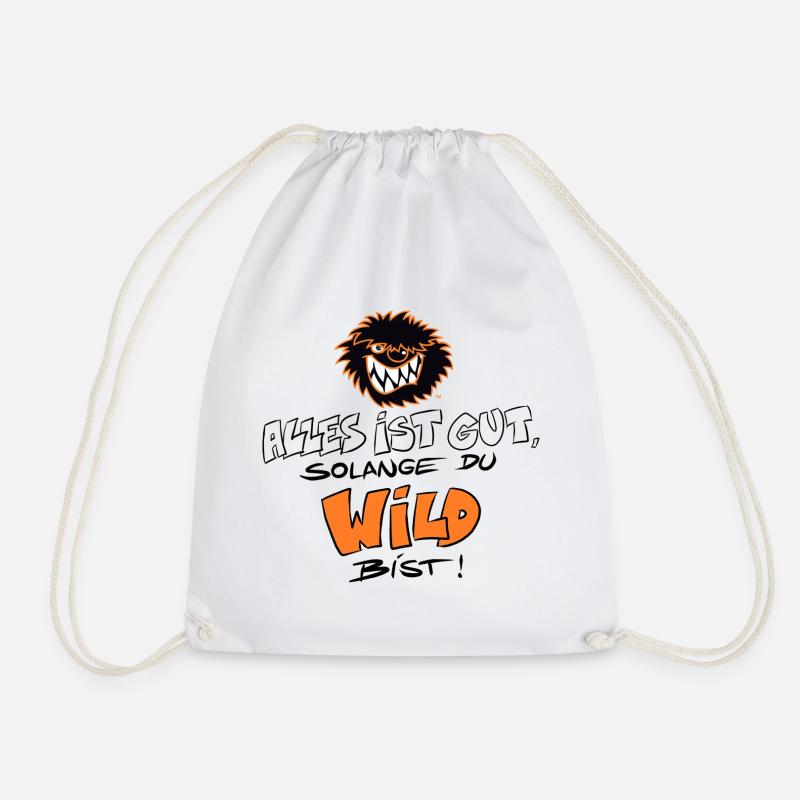 Die Wilden Kerle Wild Spruch mit Logo - Turnbeutel - Weiß