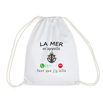 la mer m'appelle - Sac de sport léger - blanc - Devant