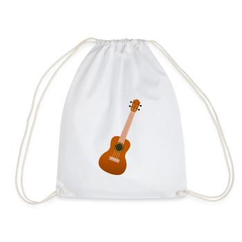 Ukulele Geschenk - Turnbeutel - Weiß - Vorne