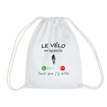 le vélo m'appelle de la collection "appel" - Sac de sport léger - blanc - Devant