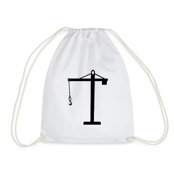 crane - Drawstring Bag - white - Front