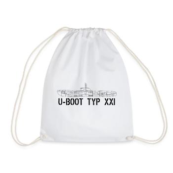 Submarine type XXI - Drawstring Bag - white - Front