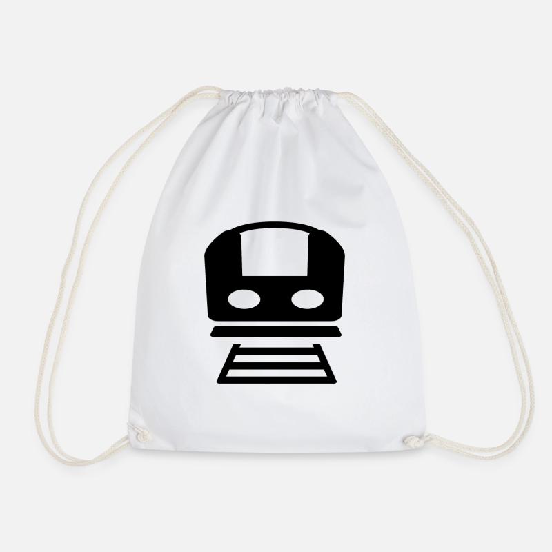TRAIN - Drawstring Bag - white