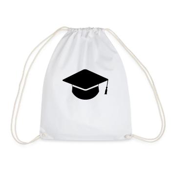 Chapeau de diplômé - Sac de sport léger - blanc - Devant