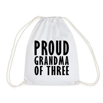 Proud Grandma Of 3 - Turnbeutel - Weiß - Vorne