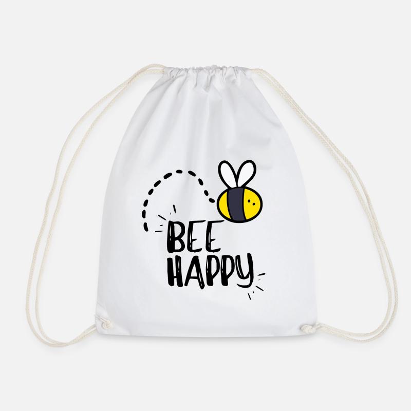 Bee Happy! - Turnbeutel - Weiß