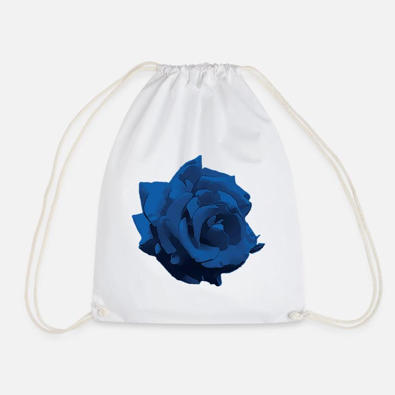 Fleur - Rose bleu - Sac de sport léger - blanc