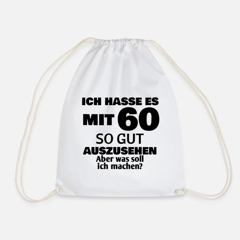 60. Geburtstag 60 Jahre alt Geburtstagsgeschenk - Turnbeutel - Weiß