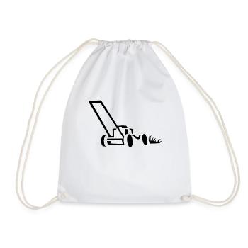 Lawn mower landscaping - Drawstring Bag - white - Front