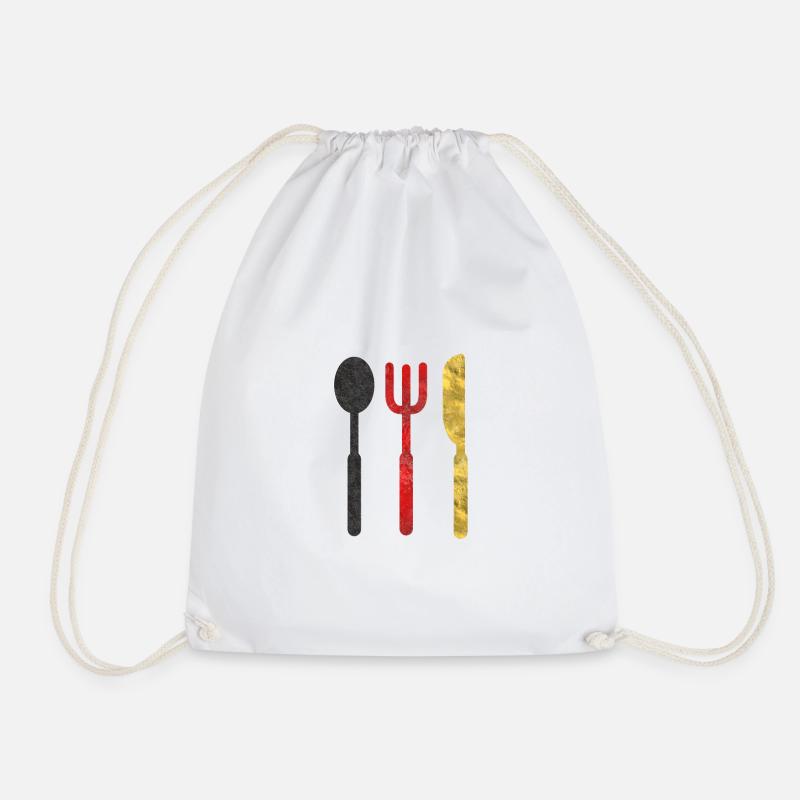 BlackRedGold - Drawstring Bag - white