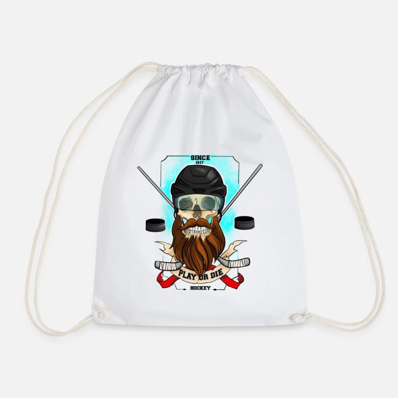 Play or die - Drawstring Bag - white