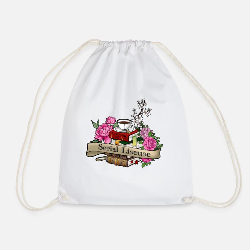 Serial reader - Drawstring Bag - white