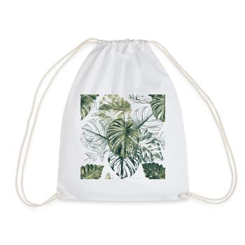 Motif de feuilles de monstera tropical - Sac de sport léger - blanc - Devant