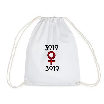 T shirt 3919 Nummer Frauen Opfer von Gewalt - Turnbeutel - Weiß - Vorne