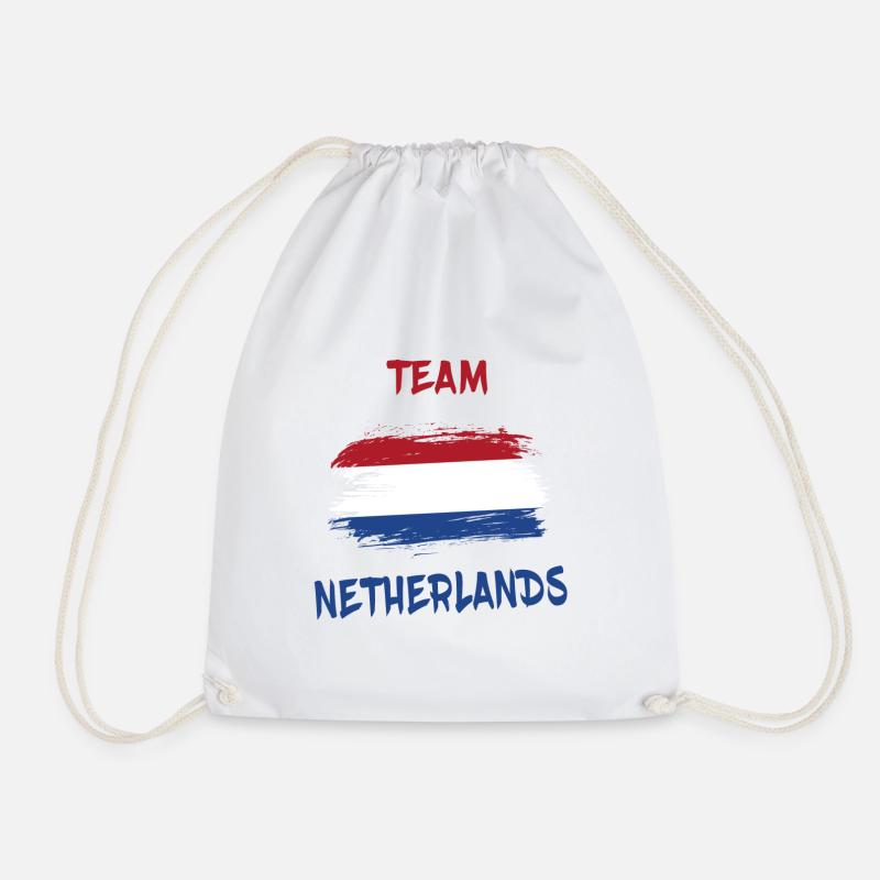 Team Niederlande Design / Geschenkidee - Turnbeutel - Weiß
