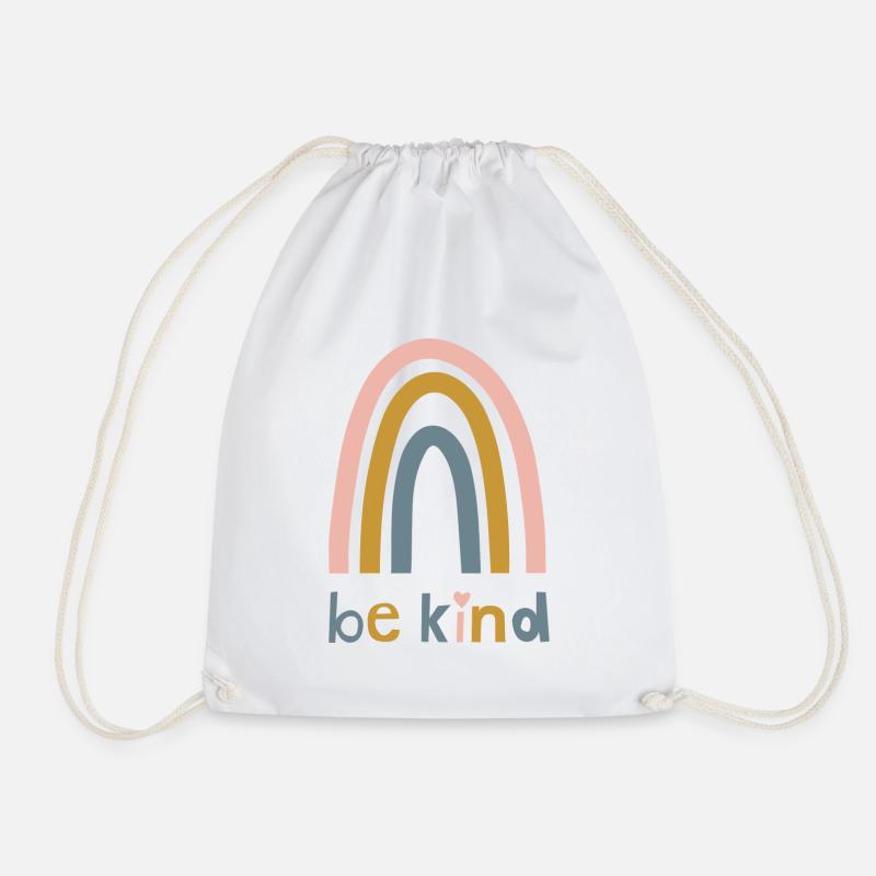 Be kind - rainbow color - Turnbeutel - Weiß