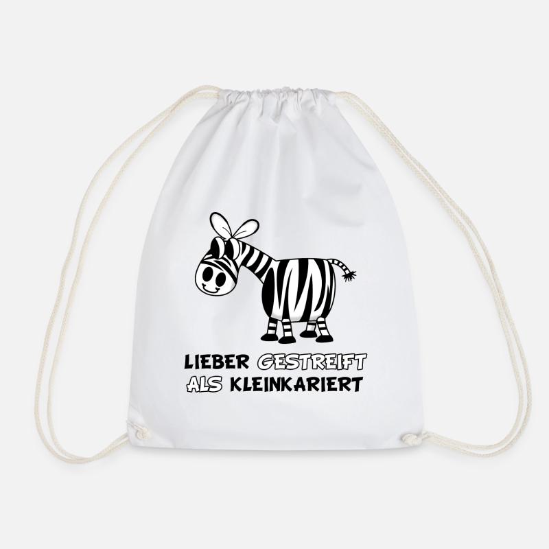 LIEBER GESTREIFT ALS KLEINKARIERT - Turnbeutel - Weiß