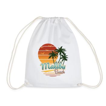 Rétro Malibu Beach, idée cadeau, États-Unis, L.A. - Sac de sport léger - blanc - Devant