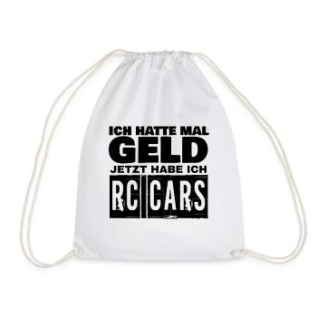 ICH HATTE MAL GELD JETZT HABE ICH RC CARS - Turnbeutel - Weiß - Vorne