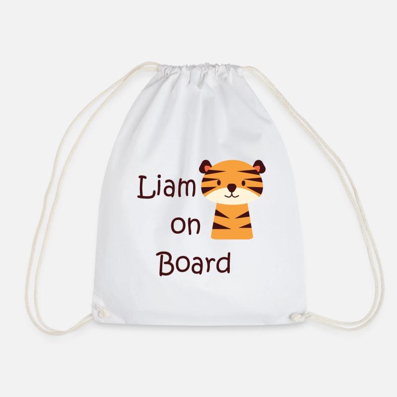 Liam on board - Turnbeutel - Weiß