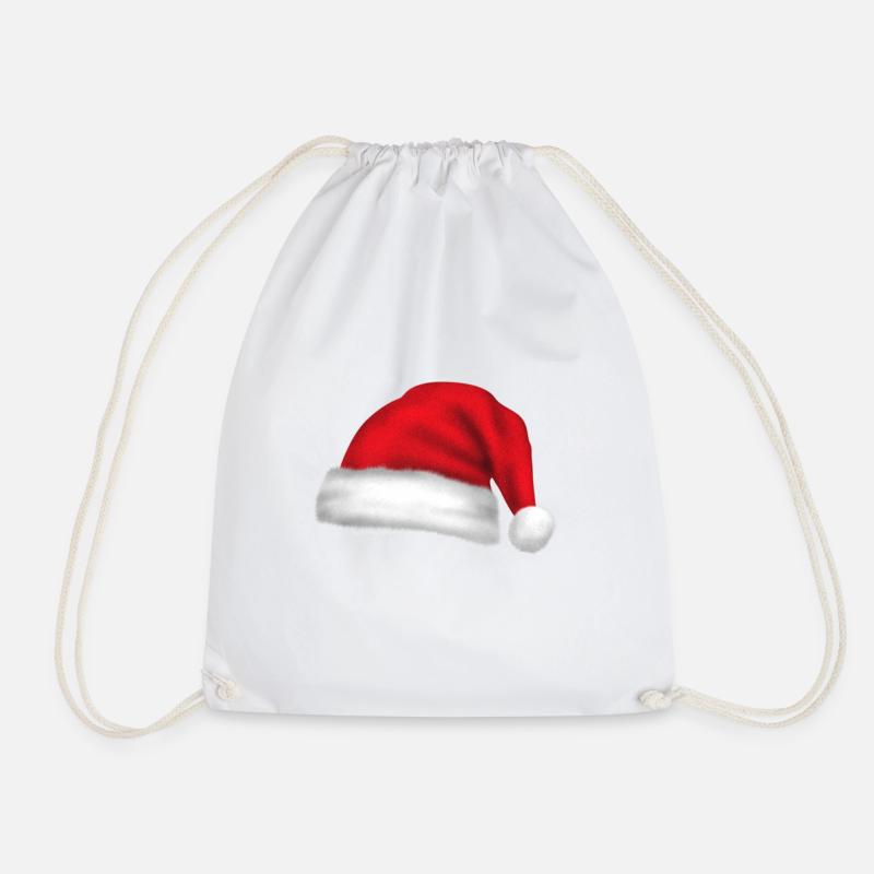 Weihnachtsmütze - Turnbeutel - Weiß