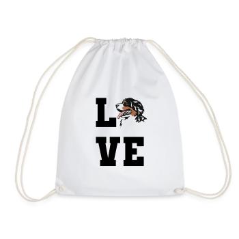 Bernese love - Drawstring Bag - white - Front
